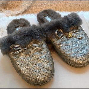 Silver Michael Kors Slippers